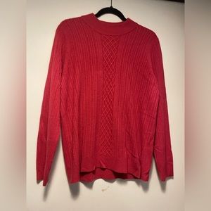 Alia Red Women’s Pull Over Sweater Size Large